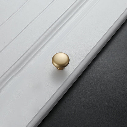 ELECTROPRIME 4203 Placer Gold Single Hole Solid Zinc Alloy Round Handle for Cabinet Wardrobe Drawer Door