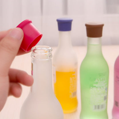 ELECTROPRIME 10 PCS Candy Color Silicone Wine Beer Condiments Bottle Stopper Random Color Delivery