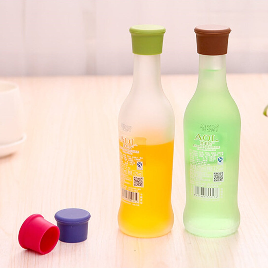ELECTROPRIME 10 PCS Candy Color Silicone Wine Beer Condiments Bottle Stopper Random Color Delivery