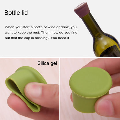 ELECTROPRIME 10 PCS Candy Color Silicone Wine Beer Condiments Bottle Stopper Random Color Delivery