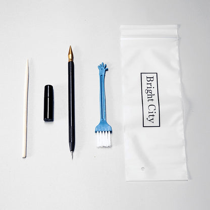 ELECTROPRIME 4 PCS / Set Scratch Painting Tool Scratch Pen Details of The Pen Repair The Pen Scraping Painting Special-purpose Painting Solution