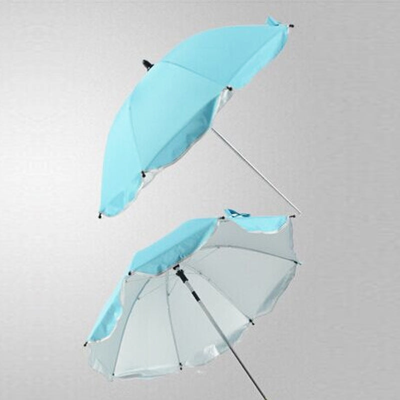 ELECTROPRIME Adjustable Laciness Umbrella For Golf Carts, Baby Strollers/Prams And Wheelchairs To Provide Protection From Rain And The Sun(Azure)