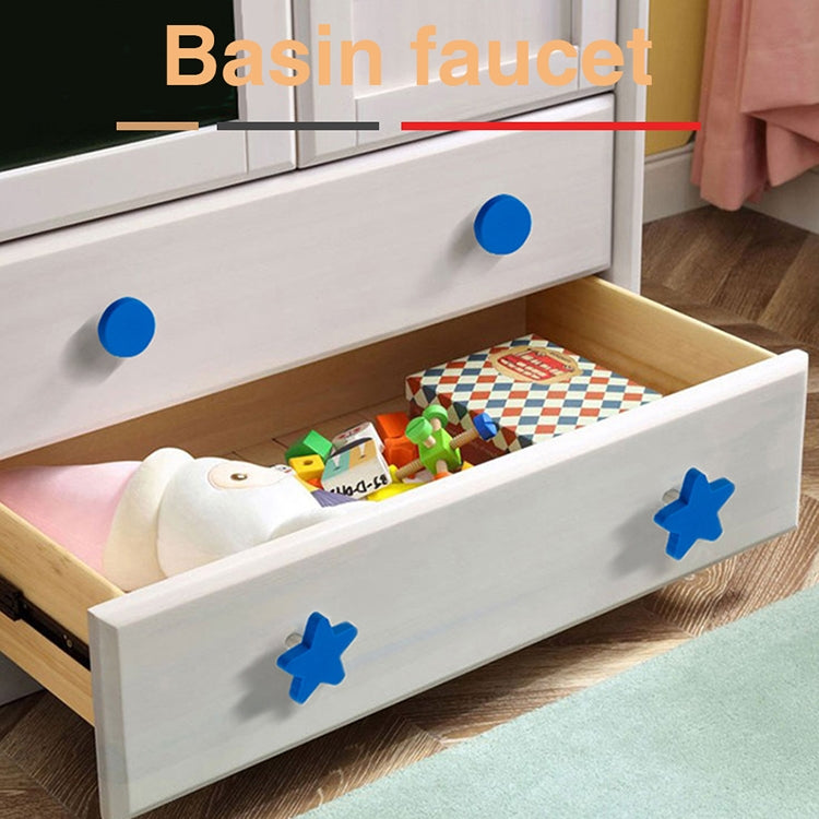 ELECTROPRIME Great Blue Star Pattern Shockproof Modern Cartoon Children Drawer Cabinet Handle