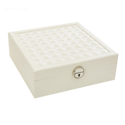 ELECTROPRIME Wooden Jewelry Box Necklace Ring Storage Organizer Large Jewel Cabinet Gift Case(White)