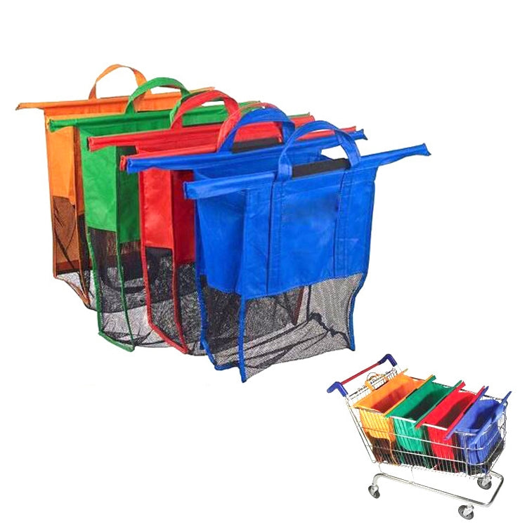ELECTROPRIME 4 PCS / Set Supermarket Trolley Bags Non-Woven Portable Shopping Bags