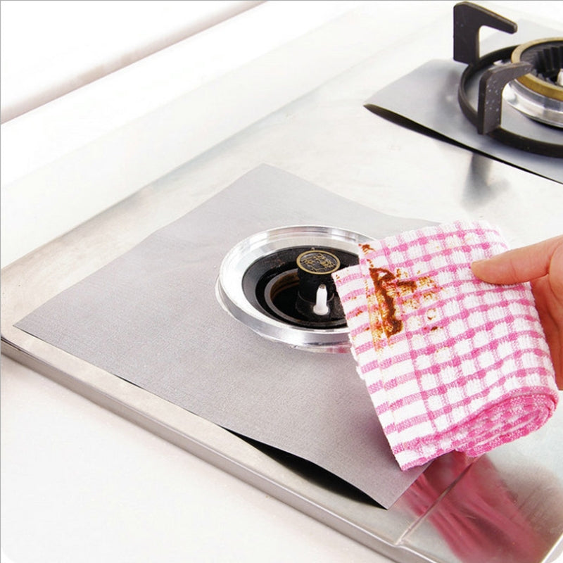 ELECTROPRIME Gas Furnace Surface Ultra-thin Fibre Material Stovetop Protective Cleaning Pad, Size: 27*27cm, 0.08mm (Black)