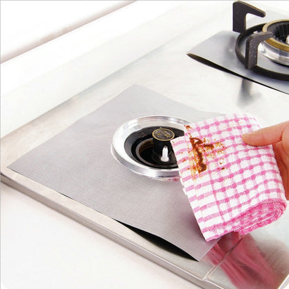 ELECTROPRIME Gas Furnace Surface Ultra-thin Fibre Material Stovetop Protective Cleaning Pad, Size: 27*27cm, 0.08mm (Black)