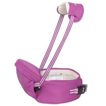 ELECTROPRIME Ergonomic Baby Carrier with Hip Seat for Baby with Reflective Strip for 0-3 Years Old(Purple)
