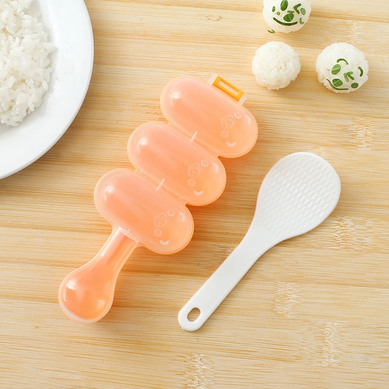 ELECTROPRIME Cute Style Food-grade Sushi Rice Ball Shaker Mold with Spoon for Kids, Random Color Delivery