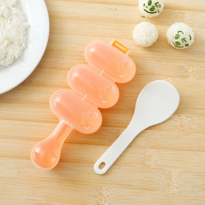 ELECTROPRIME Cute Style Food-grade Sushi Rice Ball Shaker Mold with Spoon for Kids, Random Color Delivery