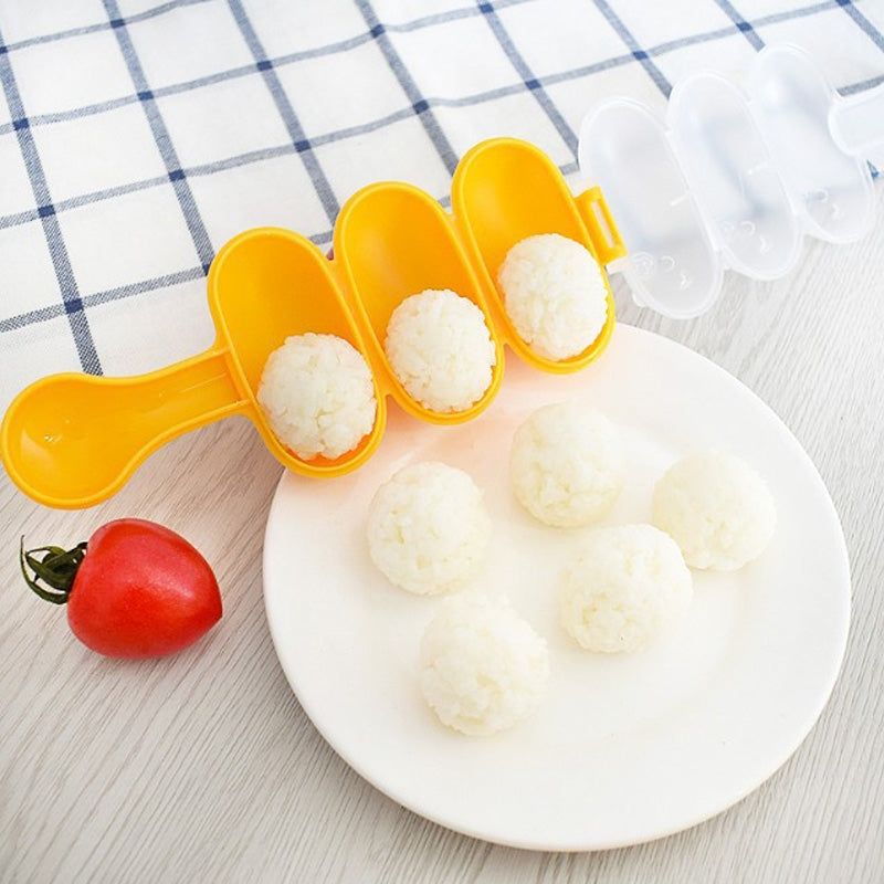 ELECTROPRIME Cute Style Food-grade Sushi Rice Ball Shaker Mold with Spoon for Kids, Random Color Delivery