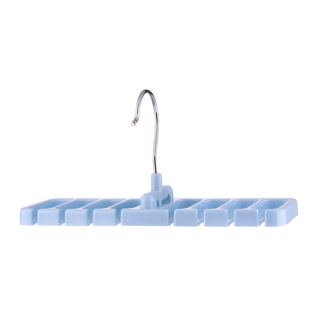 ELECTROPRIME 2pcs Multi-function Tie Rack Belt Scarf Hanger Holder Closet(Blue)