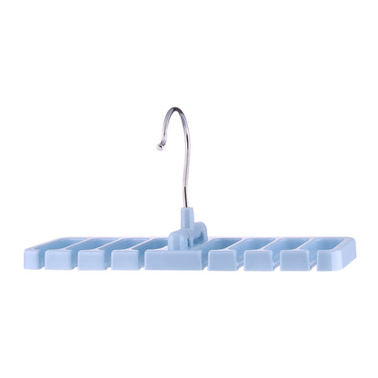 ELECTROPRIME 2pcs Multi-function Tie Rack Belt Scarf Hanger Holder Closet(Blue)
