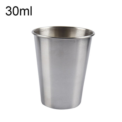 ELECTROPRIME 5 PCS 30ml Single Wall Electropolished Stainless Steel Brief Wine Cup(Silver 30ml)