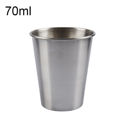 ELECTROPRIME 70ml Single Wall Electropolished Stainless Steel Brief Wine Cup(Silver)