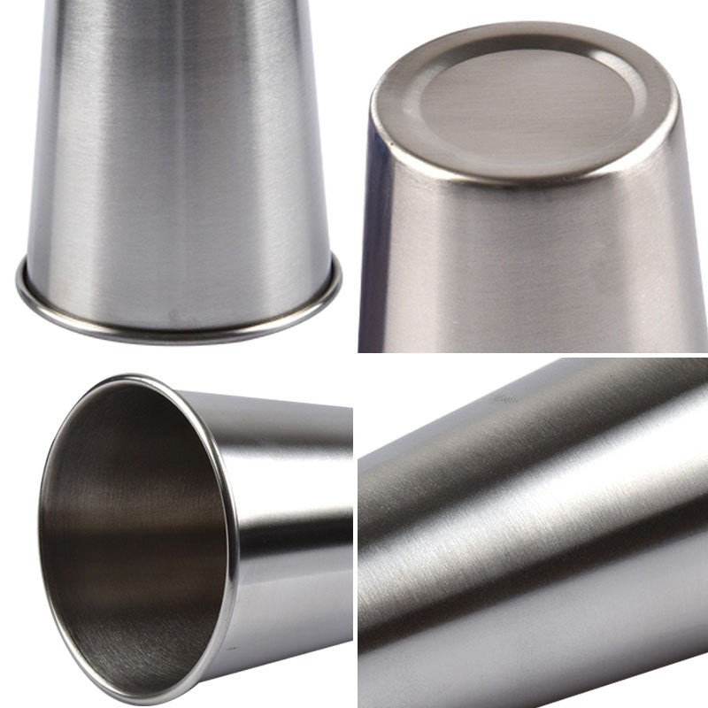 ELECTROPRIME 70ml Single Wall Electropolished Stainless Steel Brief Wine Cup(Silver)
