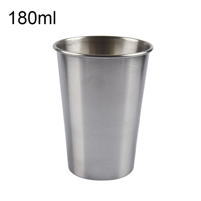 ELECTROPRIME 180ml Single Wall Electropolished Stainless Steel Brief Wine Cup(Silver)