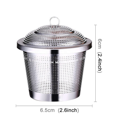 ELECTROPRIME Stainless Steel Locking Spice Tea Strainer Mesh Infuser Tea Ball Filter, Middle Size: 6.5 x 6cm