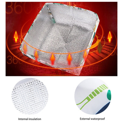 ELECTROPRIME Foldable Thickened Aluminum Foil Food Heat Preservation Cover, Size: L (37 x 37 x 15cm)(Red)