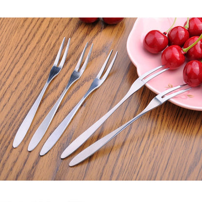 ELECTROPRIME 10 PCS Stainless Steel Fruit Fork Creative Environmental Small Fruit Prong