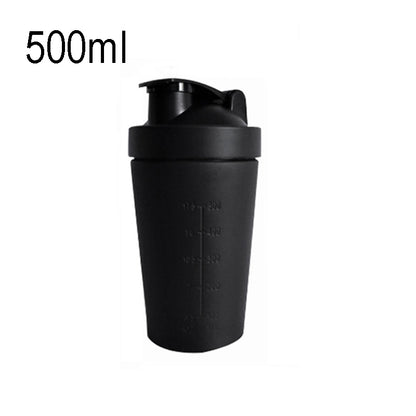 ELECTROPRIME 500mL(17.5oz) Healthy Sports Cup Stainless Steel Protein Powder Classic Shaker Bottle Replacement Milkshake Cup
