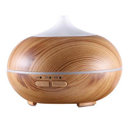 ELECTROPRIME 10W 150mL Wood Grain Aromatherapy Air Purifier Humidifier with LED Light for Office / Home Room(Brown)
