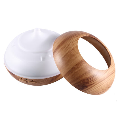 ELECTROPRIME 10W 150mL Wood Grain Aromatherapy Air Purifier Humidifier with LED Light for Office / Home Room(Brown)