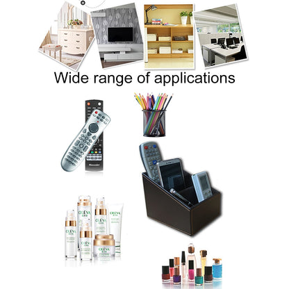 ELECTROPRIME PU Leather Three Grid Desktop Organizer Box Remote Controllers Storage Box Case Sundries Box