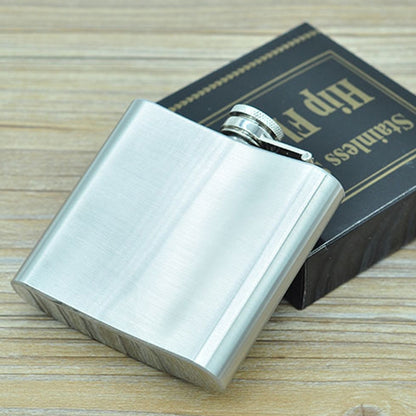 ELECTROPRIME 140mL (5oz) Outdoor Sports Handy Home Travel Wild Stainless Steel Portable Hip Flask(with Small Funnel)(Silver 140mL (5oz))