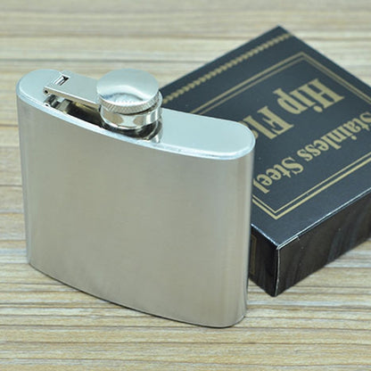ELECTROPRIME 140mL (5oz) Outdoor Sports Handy Home Travel Wild Stainless Steel Portable Hip Flask(with Small Funnel)(Silver 140mL (5oz))