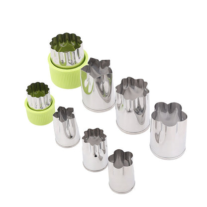 ELECTROPRIME 8 in 1 Stainless Steel Fruits Vegetables Cutting Embossed Dies Butterfly Patch Embossed Printing Creative Cut Tools