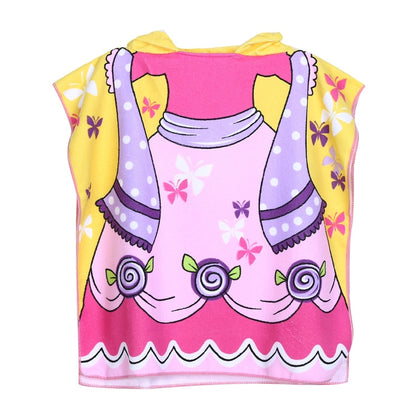 ELECTROPRIME Children Beach Towel Hooded Cloak Kids Boy Girl Baby Bath Towel Absorbent Bathrobe Swim Clothes, Size: 60 x 120cm, Suitable for Height 1.2m or Less