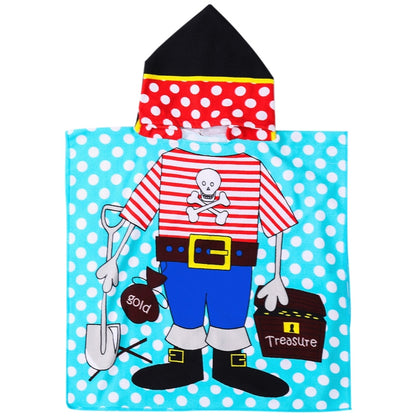 ELECTROPRIME Children Beach Towel Hooded Cloak Kids Boy Girl Baby Bath Towel Absorbent Bathrobe Swim Clothes, Size: 60 x 120cm, Suitable for Height 1.2m or Less