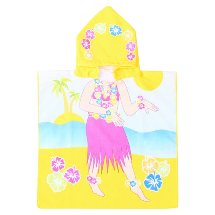 ELECTROPRIME Children Beach Towel Hooded Cloak Kids Boy Girl Baby Bath Towel Absorbent Bathrobe Swim Clothes, Size: 60 x 120cm, Suitable for Height 1.2m or Less