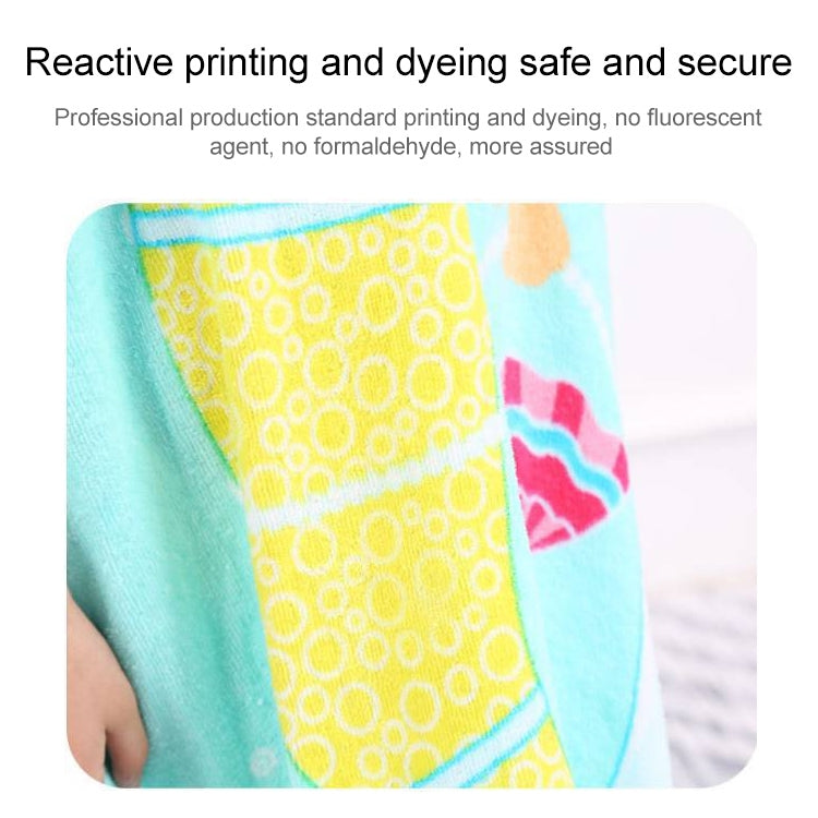 ELECTROPRIME Children Beach Towel Hooded Cloak Kids Boy Girl Baby Bath Towel Absorbent Bathrobe Swim Clothes, Size: 60 x 120cm, Suitable for Height 1.2m or Less