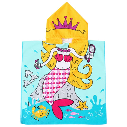 ELECTROPRIME Children Beach Towel Hooded Cloak Kids Boy Girl Baby Bath Towel Absorbent Bathrobe Swim Clothes, Size: 60 x 120cm, Suitable for Height 1.2m or Less