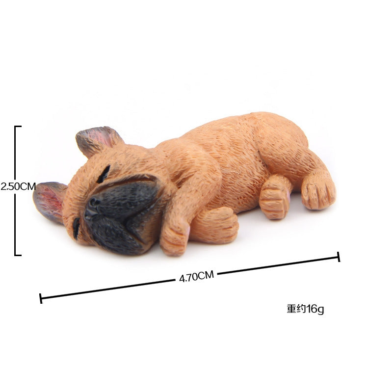ELECTROPRIME Home Decoration Lovely Rrunk on Sleep French Bulldog 3D Fridge Paste, NO Magnetic