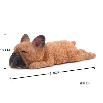 ELECTROPRIME Home Decoration Lovely Rrunk on Sleep French Bulldog 3D Fridge Paste, NO Magnetic