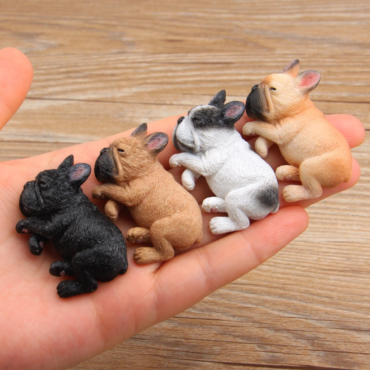 ELECTROPRIME Home Decoration Lovely Rrunk on Sleep French Bulldog 3D Fridge Paste, NO Magnetic