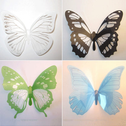 ELECTROPRIME 12pcs / Set Home Decoration Originality PVC 3D Butterfly Wall Paste