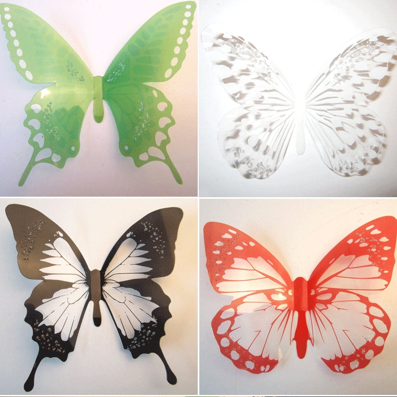 ELECTROPRIME 12pcs / Set Home Decoration Originality PVC 3D Butterfly Wall Paste
