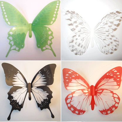ELECTROPRIME 12pcs / Set Home Decoration Originality PVC 3D Butterfly Wall Paste