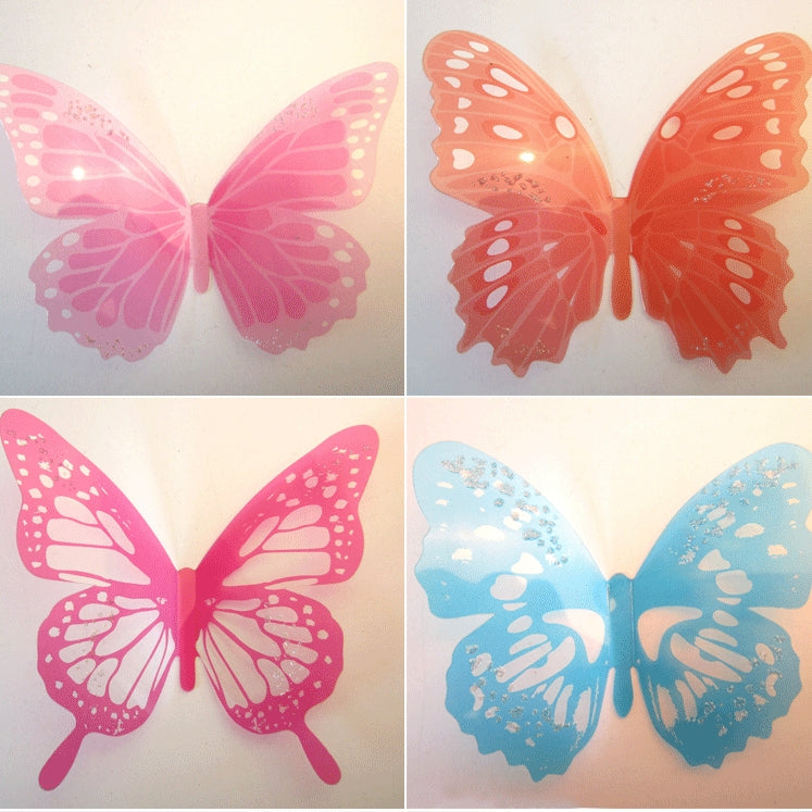 ELECTROPRIME 12pcs / Set Home Decoration Originality PVC 3D Butterfly Wall Paste