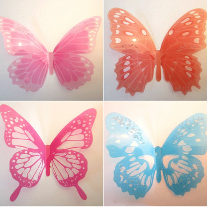 ELECTROPRIME 12pcs / Set Home Decoration Originality PVC 3D Butterfly Wall Paste
