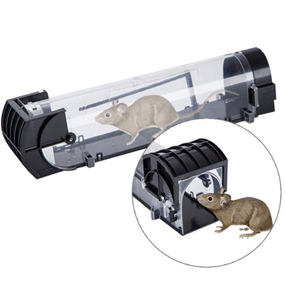 ELECTROPRIME Door Humane Animal Live Cage, Rat, Mouse and More Small Rodents ABS Material Transparent Trap Cage