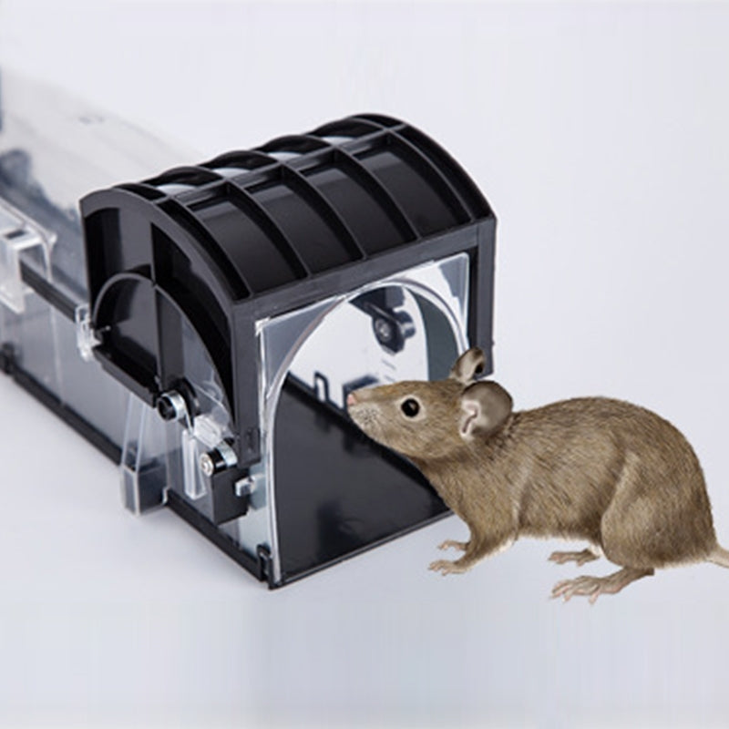 ELECTROPRIME Door Humane Animal Live Cage, Rat, Mouse and More Small Rodents ABS Material Transparent Trap Cage