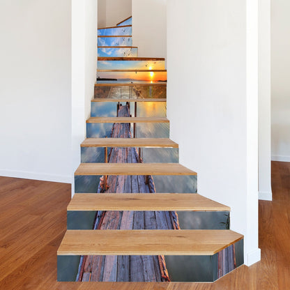 ELECTROPRIME 13pcs / Set DIY Creative Silent Sea Stairs Sticker Home Decoration, Size: 18*100cm