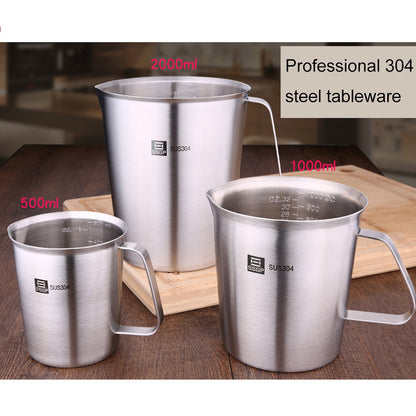 ELECTROPRIME SSGP Kitchen Cooking Tool Stainless Steel Graduated Measuring Cups, Size: 10*9.5cm, 500ml