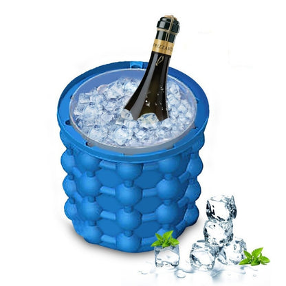 ELECTROPRIME Silicone + PP Saving Ice Cube Maker Ice Bucket, Size: 14.5*13*13cm