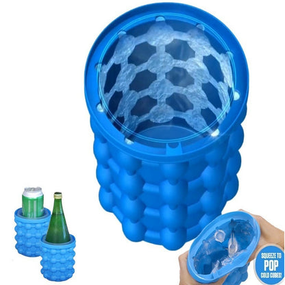 ELECTROPRIME Silicone + PP Saving Ice Cube Maker Ice Bucket, Size: 14.5*13*13cm